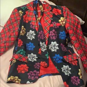Mans bow holiday jacket